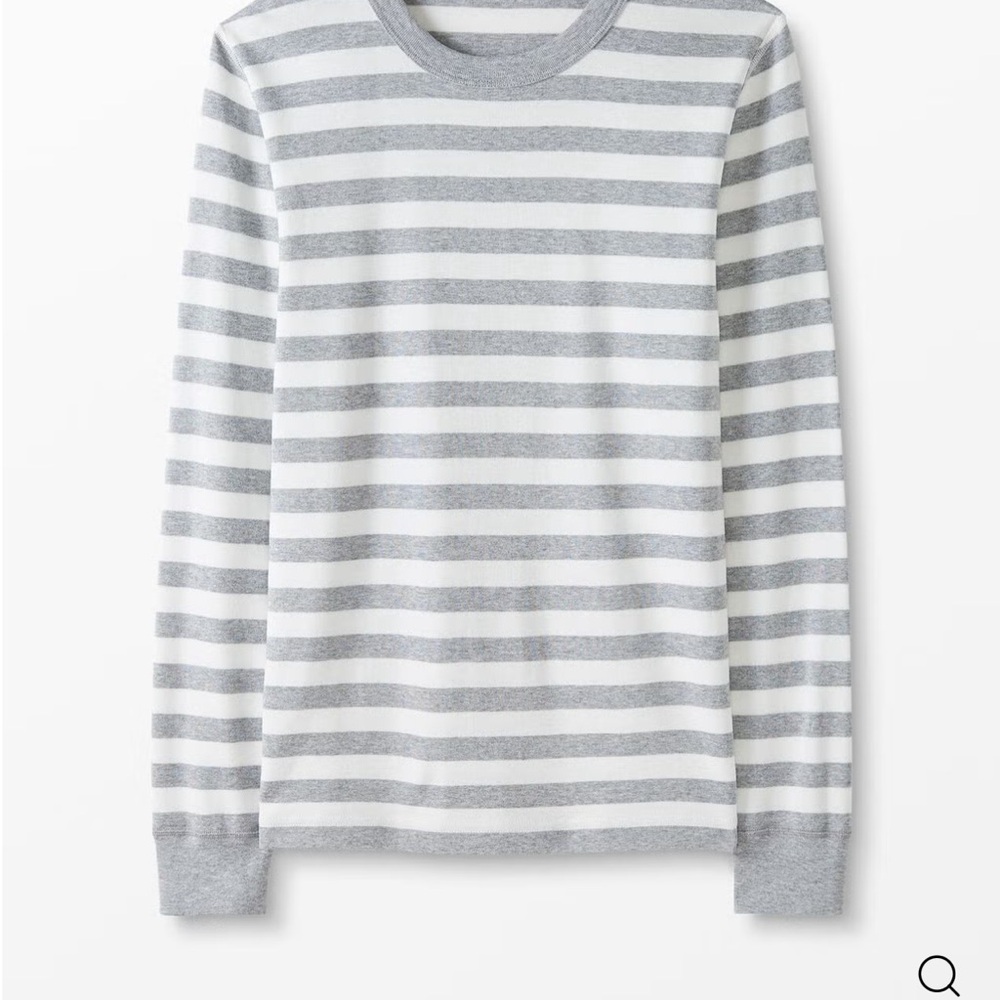 Hanna Andersson Gray Striped Men's Shirt/ pajama top